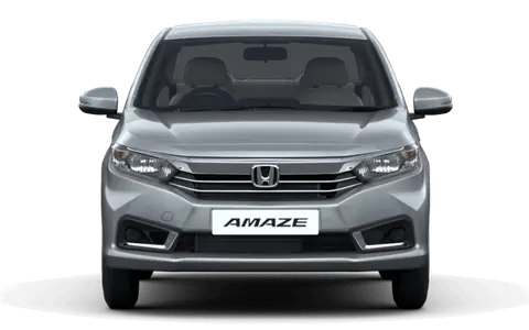 Amaze 2nd Gen in Lunar Silver Metallic, front view