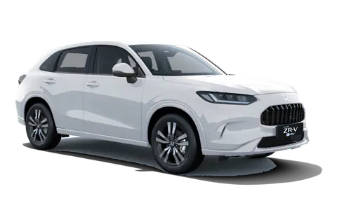 ZR-V in Platinum White Pearl, front three-quarter view
