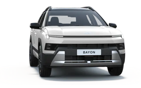 Bayon in Atlas White with Titanium Black Roof, front view