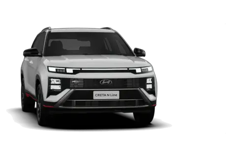 Creta N Line in Atlas White, front view