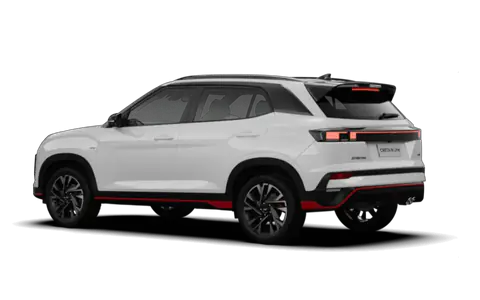 Creta N Line in Atlas White, rear three-quarter view