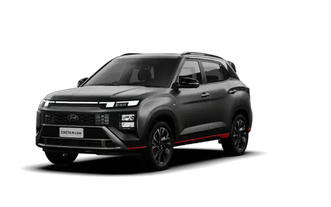 Creta N Line in Ecotronic Grey Matte, front three-quarter view
