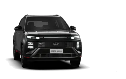 Creta N Line in Titanium Black, front view