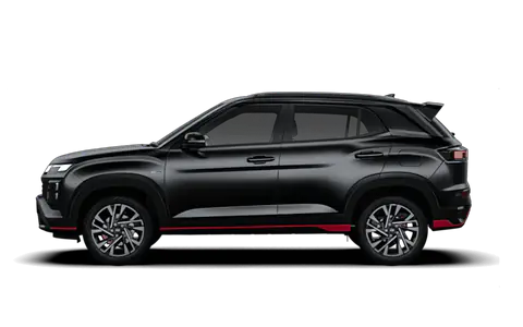 Creta N Line in Titanium Black Matte, side profile view