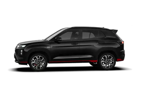 Creta N Line in Titanium Black, side profile view