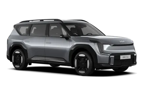 EV9 in Pebble Gray, front three-quarter view