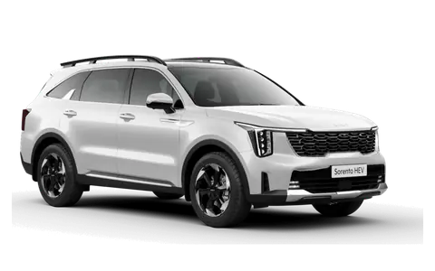 Sorento in Glacier White Pearl, front three-quarter view