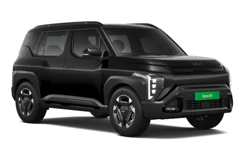 Syros EV in Aurora Black Pearl, front three-quarter view