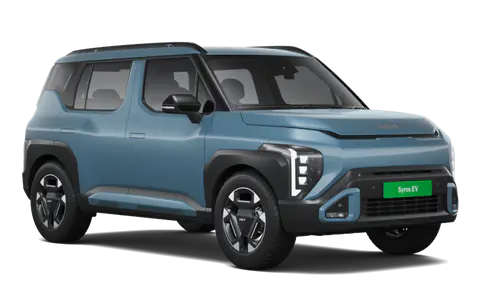Syros EV in Frost Blue, front three-quarter view