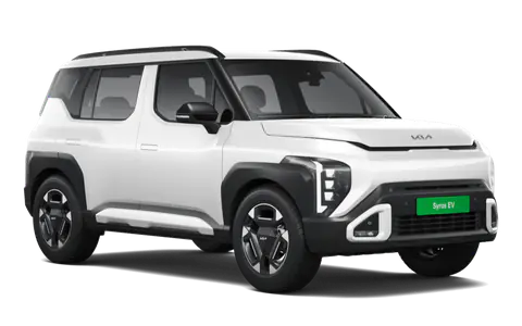 Syros EV in Glacier White Pearl, front three-quarter view