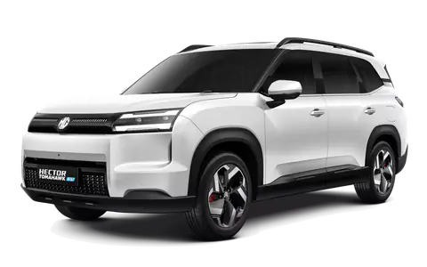 Hector Tomahawk EV in Pearl White, front three-quarter view