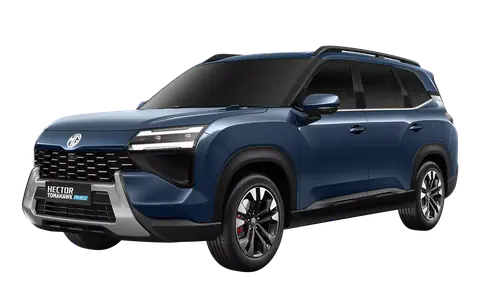 Hector Tomahawk PHEV in Celadon Blue, front three-quarter view