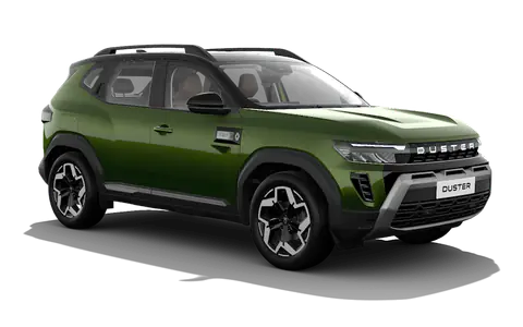 Duster Hybrid in Mountain Jade Green with Stealth Black, front three-quarter view