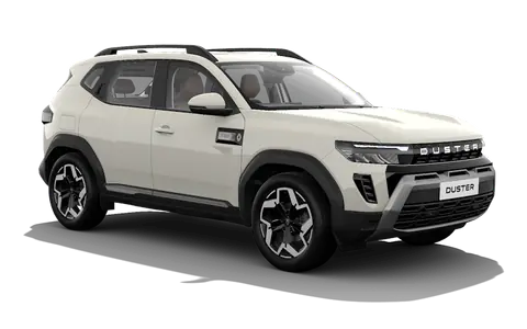 Duster Hybrid in Pearl White, front three-quarter view