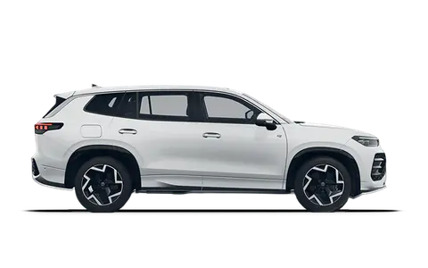 Tayron in Oryx White Mother of Pearl Effect, side profile view