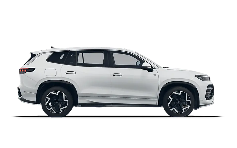 Tayron in Oryx White Mother of Pearl Effect, side profile view