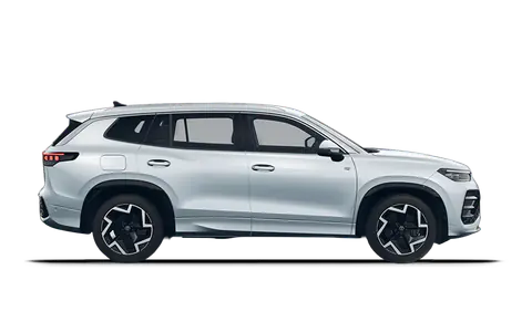 Tayron in Oyster Silver Metallic, side profile view