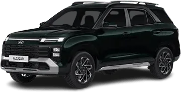 Hyundai Alcazar SUV, front three-quarter view