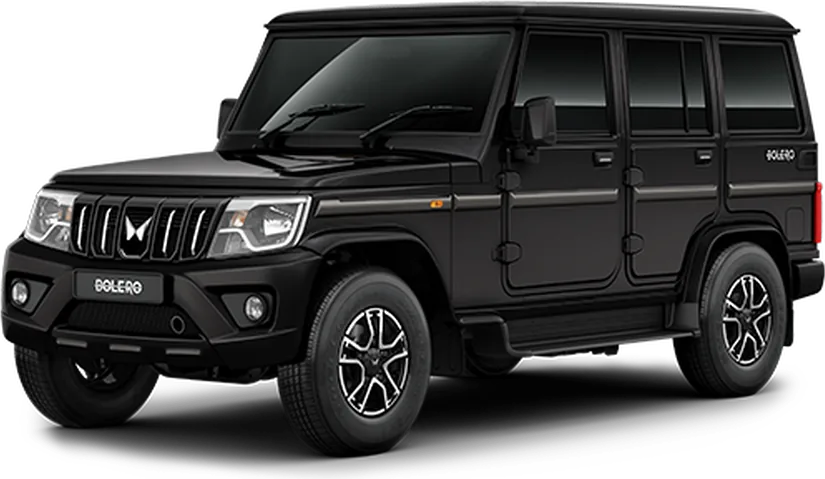 Mahindra Bolero SUV, front three-quarter view