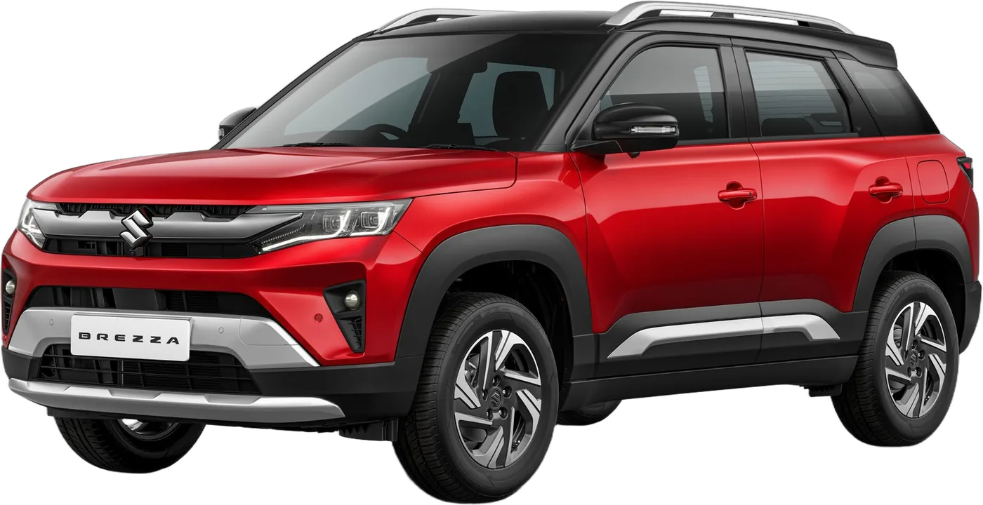 Maruti Suzuki Brezza SUV, front three-quarter view