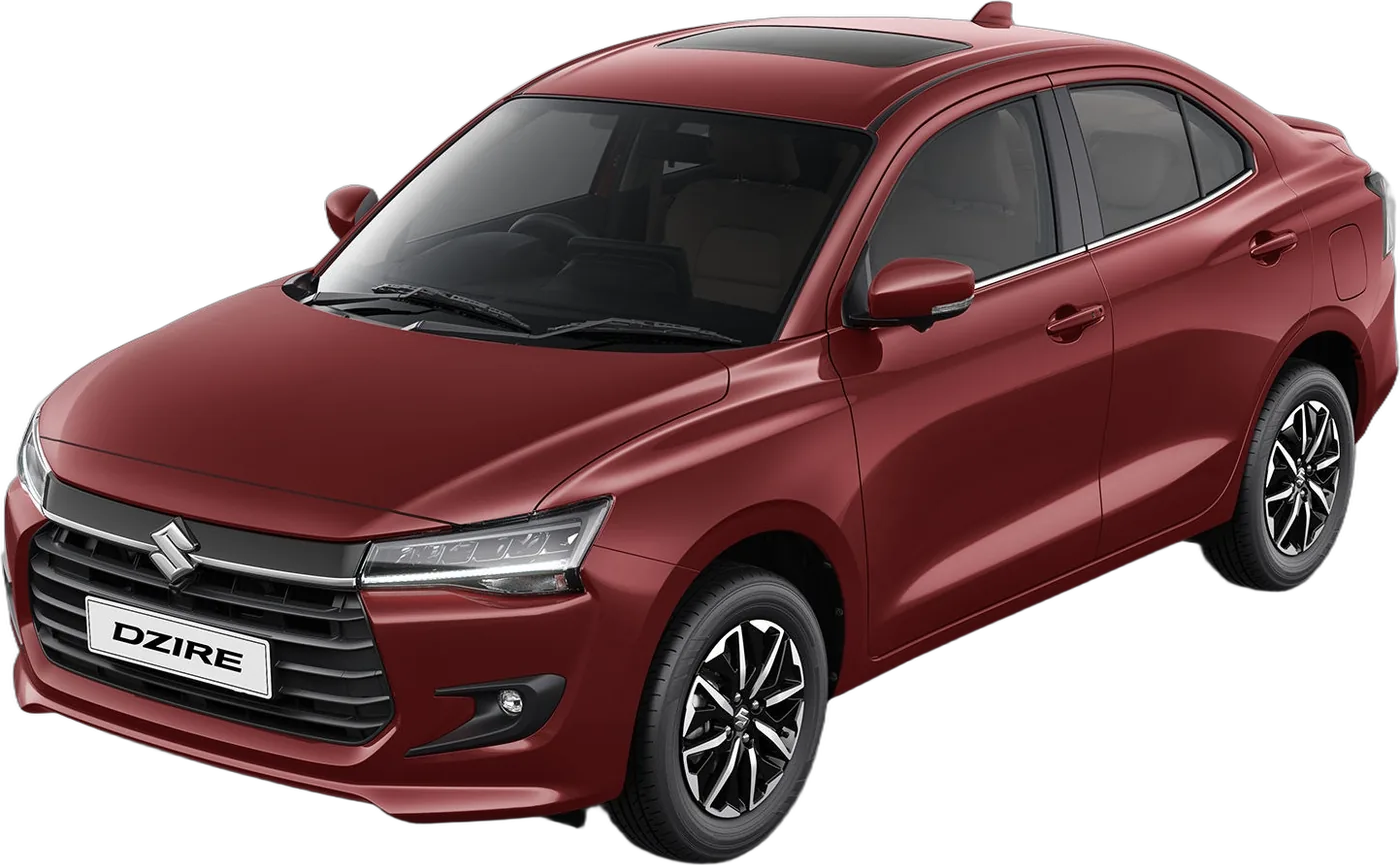 Maruti Suzuki Dzire Sedan, front three-quarter view