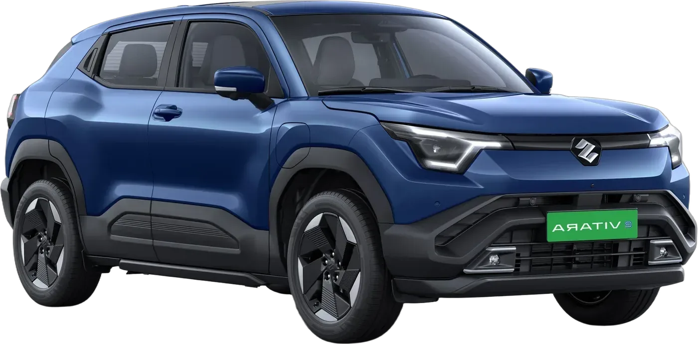 Maruti Suzuki e Vitara SUV, front three-quarter view