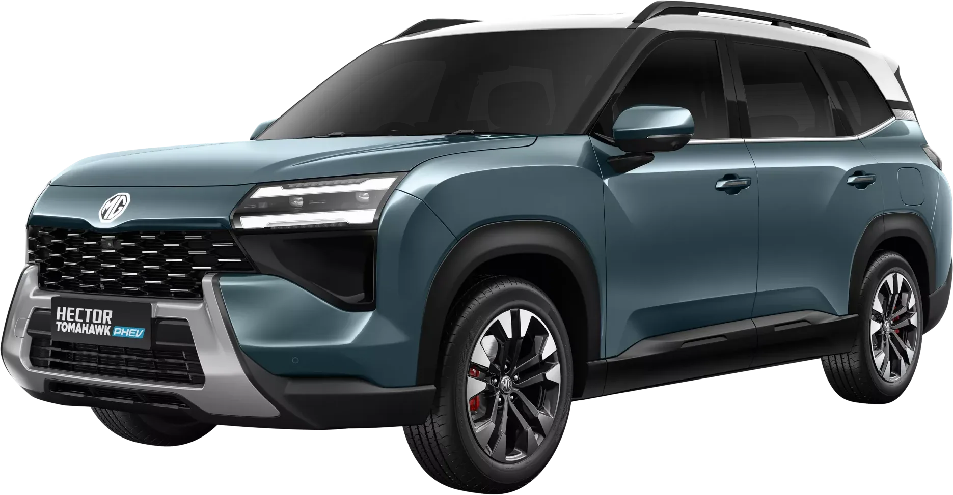 MG Hector Tomahawk PHEV SUV, front three-quarter view