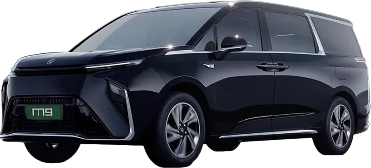 MG M9 EV MPV, front three-quarter view