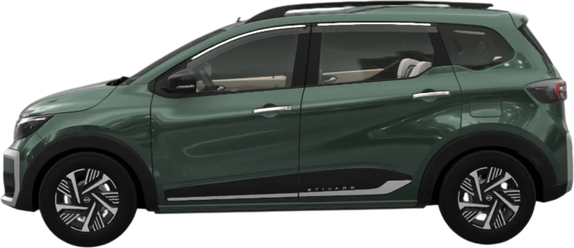 Nissan Gravite MPV, front three-quarter view