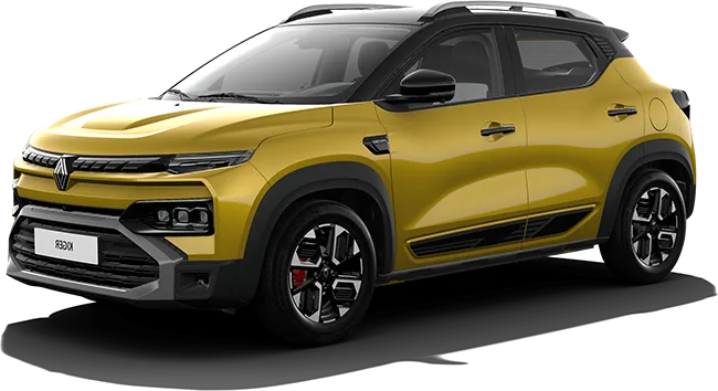 Renault Kiger SUV, front three-quarter view