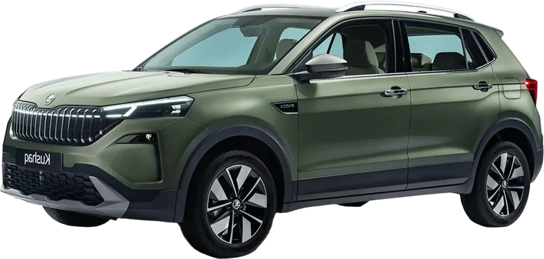 Skoda Kushaq SUV, front three-quarter view