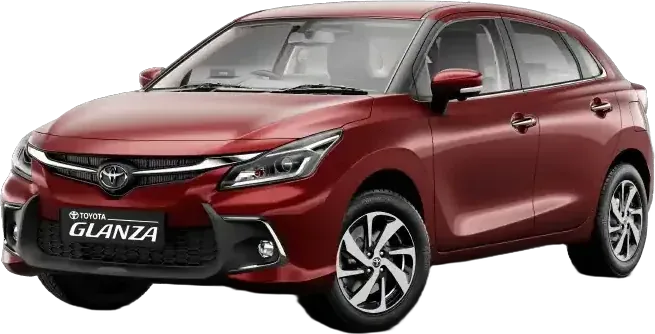 Toyota Glanza Hatchback, front three-quarter view