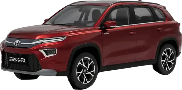 Toyota Urban Cruiser Hyryder SUV, front three-quarter view