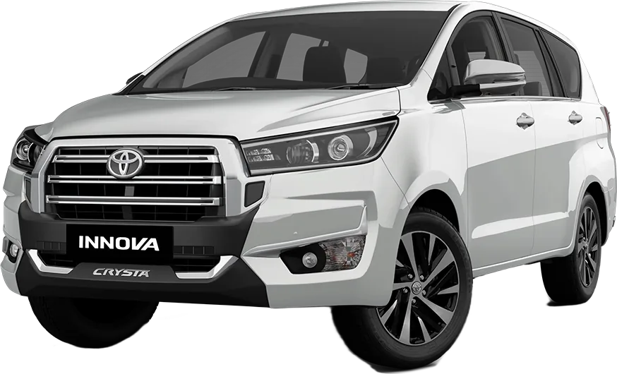 Toyota Innova Crysta MUV, front three-quarter view