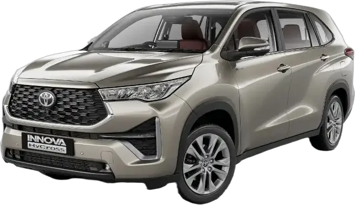 Toyota Innova Hycross MUV, front three-quarter view