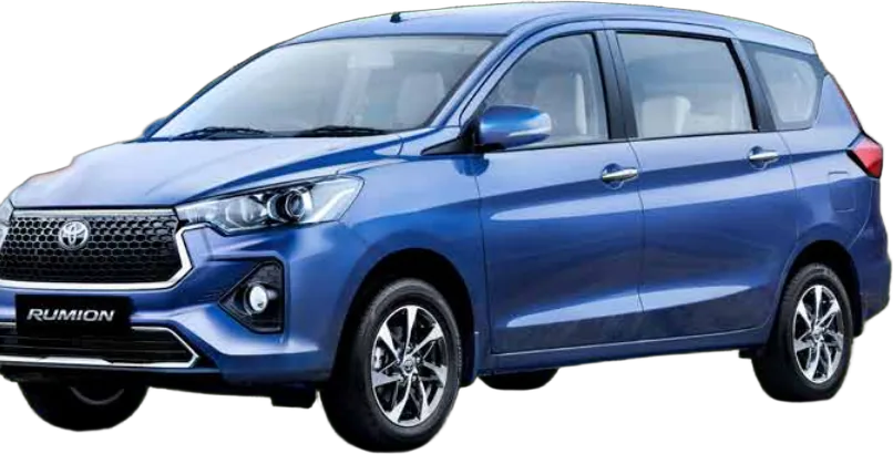 Toyota Rumion MUV, front three-quarter view