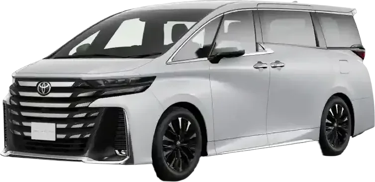 Toyota Vellfire MPV, front three-quarter view