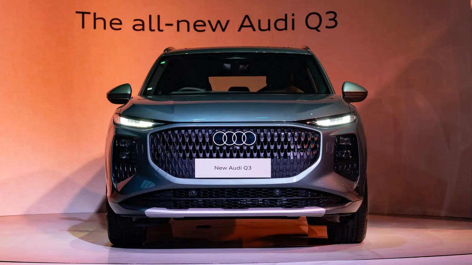 The all-new Audi Q3 seen from the front at its India launch